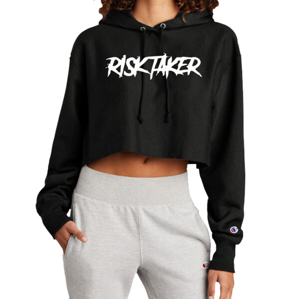 Risk Taker - Premium Cropped Cut Off Hooded Sweatshirt Thumbnail