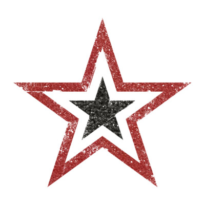 USA Star 2  Metallic Red   Black  Thumbnail