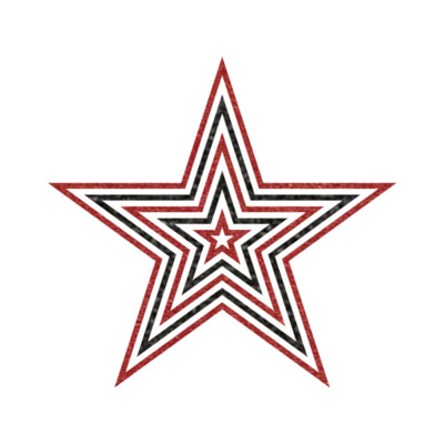 USA Star 1  Metallic Red   Black  Thumbnail