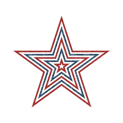 USA Star 1  Metallic Red   Navy  Thumbnail