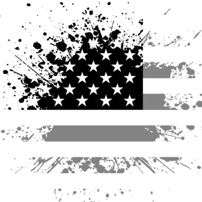 Distressed Flag  Black   Grey  Thumbnail
