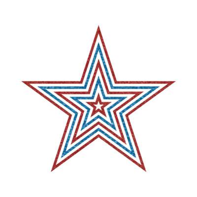 USA Star 1  Metallic Red   Royal  Thumbnail