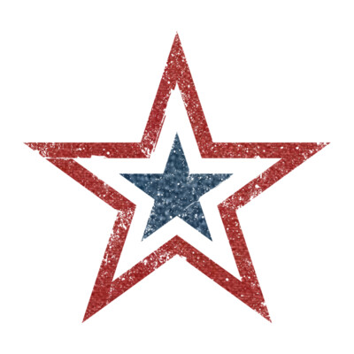 USA Star 2  Metallic Red   Navy  Thumbnail