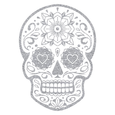 Day of the Dead Skull 1  Metallic Silver   1  Thumbnail