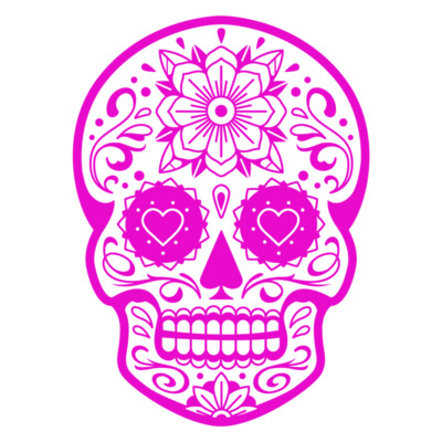 Day of the Dead Skull 1  Passion Pink   1  Thumbnail
