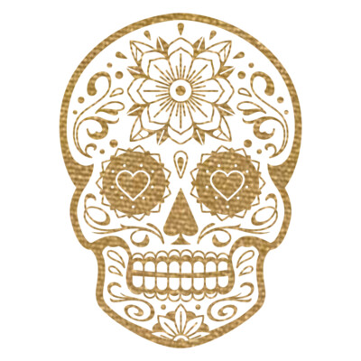 Day of the Dead Skull 1  Metallic Gold   1  Thumbnail